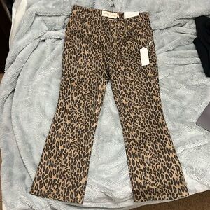 BRAND NEW!! Cute flared leopard print pants